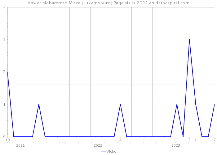 Anwer Mohammed Mirza (Luxembourg) Page visits 2024 