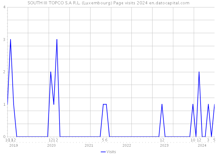 SOUTH III TOPCO S.A R.L. (Luxembourg) Page visits 2024 
