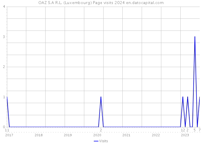 OAZ S.A R.L. (Luxembourg) Page visits 2024 