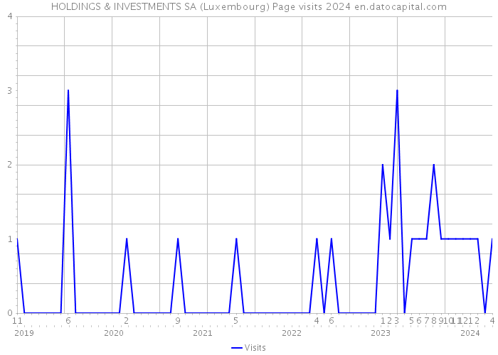 HOLDINGS & INVESTMENTS SA (Luxembourg) Page visits 2024 