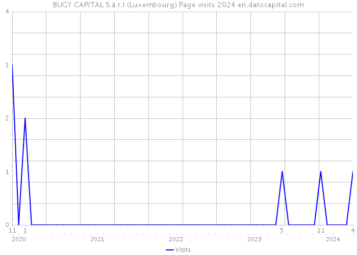 BUGY CAPITAL S.à r.l (Luxembourg) Page visits 2024 