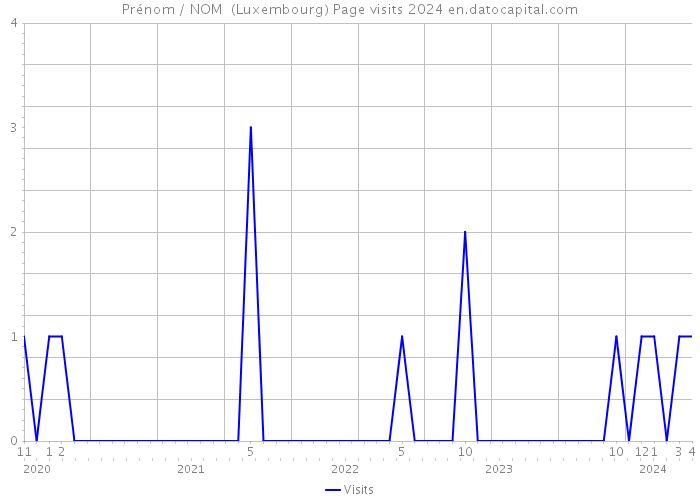 Prénom / NOM (Luxembourg) Page visits 2024 