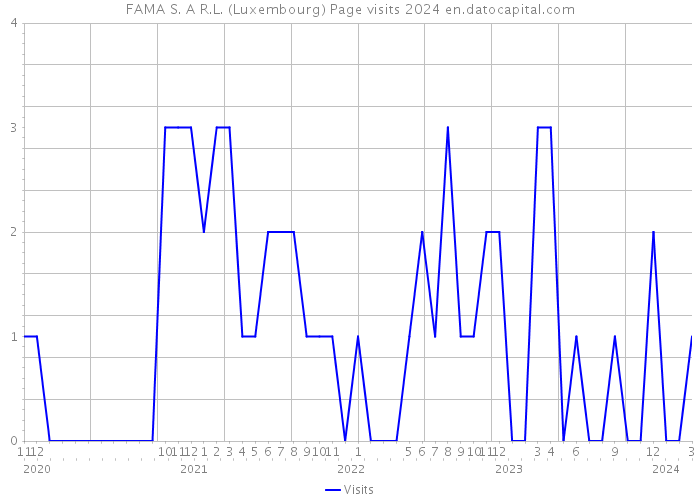 FAMA S. A R.L. (Luxembourg) Page visits 2024 