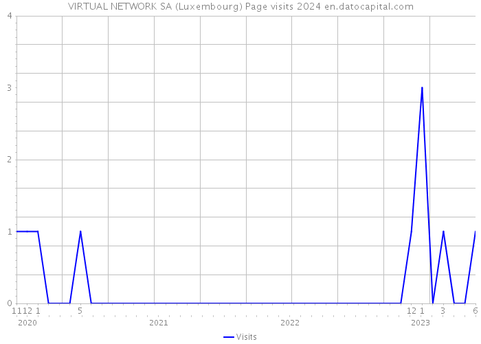 VIRTUAL NETWORK SA (Luxembourg) Page visits 2024 