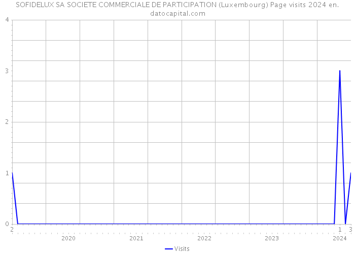 SOFIDELUX SA SOCIETE COMMERCIALE DE PARTICIPATION (Luxembourg) Page visits 2024 