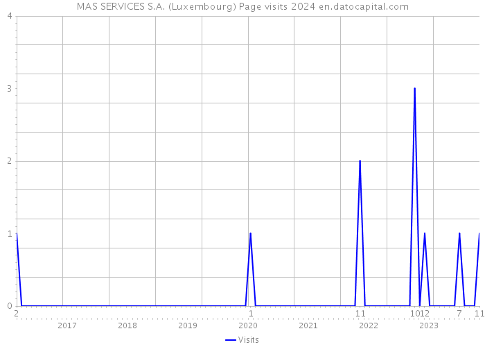 MAS SERVICES S.A. (Luxembourg) Page visits 2024 