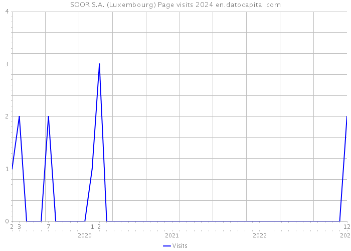 SOOR S.A. (Luxembourg) Page visits 2024 