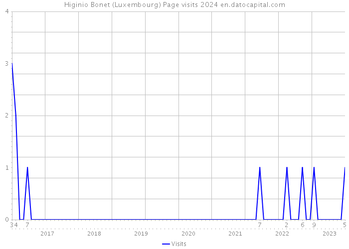 Higinio Bonet (Luxembourg) Page visits 2024 