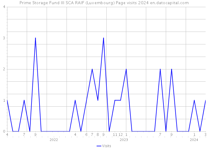 Prime Storage Fund III SCA RAIF (Luxembourg) Page visits 2024 