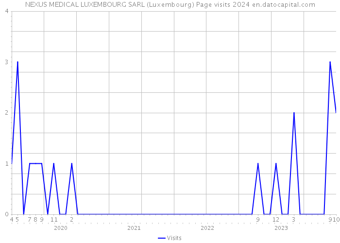 NEXUS MEDICAL LUXEMBOURG SARL (Luxembourg) Page visits 2024 