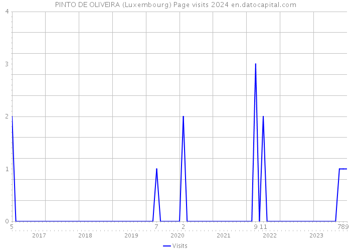 PINTO DE OLIVEIRA (Luxembourg) Page visits 2024 
