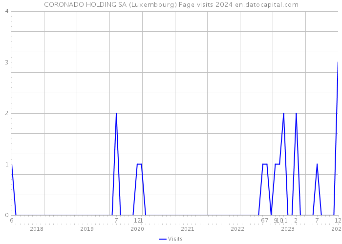CORONADO HOLDING SA (Luxembourg) Page visits 2024 