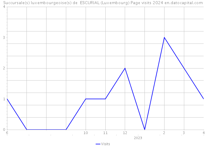 Succursale(s) luxembourgeoise(s) de ESCURIAL (Luxembourg) Page visits 2024 