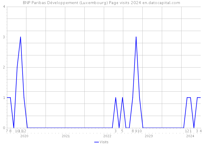 BNP Paribas Développement (Luxembourg) Page visits 2024 