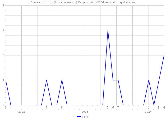 Praveen Singh (Luxembourg) Page visits 2024 