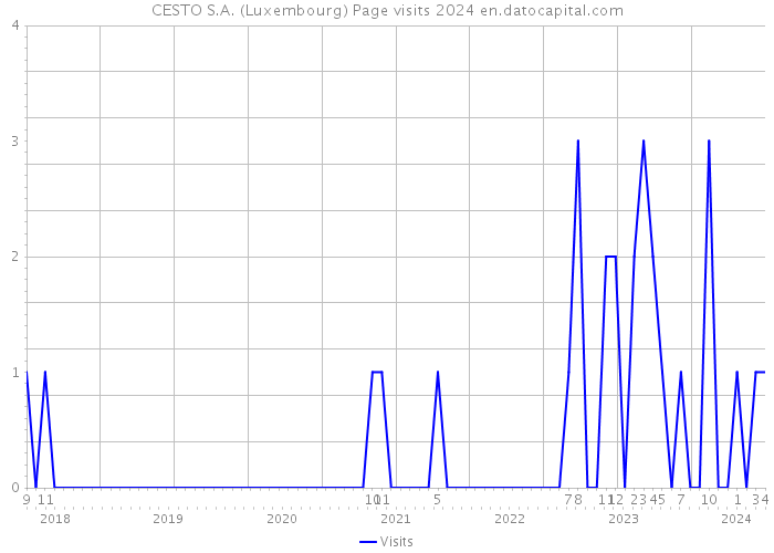 CESTO S.A. (Luxembourg) Page visits 2024 