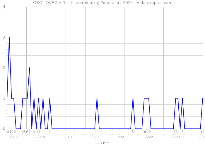 FOXGLOVE S.A R.L. (Luxembourg) Page visits 2024 
