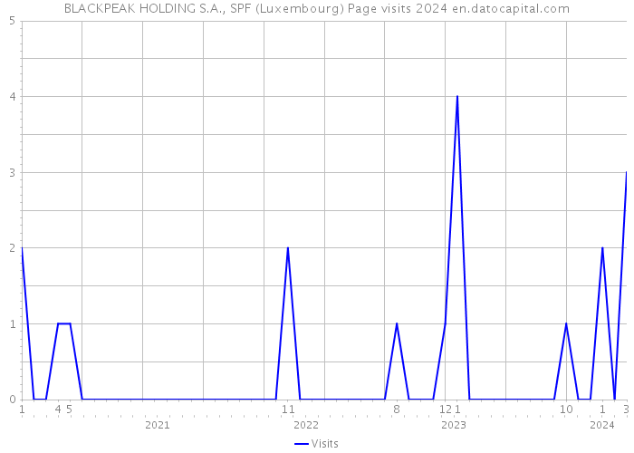 BLACKPEAK HOLDING S.A., SPF (Luxembourg) Page visits 2024 