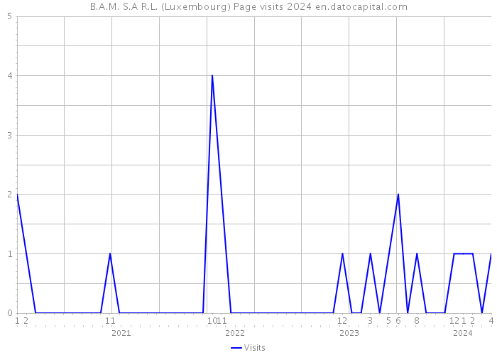 B.A.M. S.A R.L. (Luxembourg) Page visits 2024 