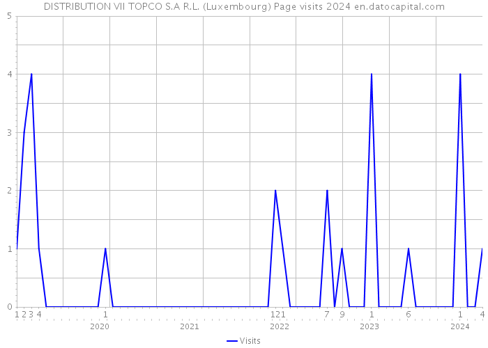 DISTRIBUTION VII TOPCO S.A R.L. (Luxembourg) Page visits 2024 