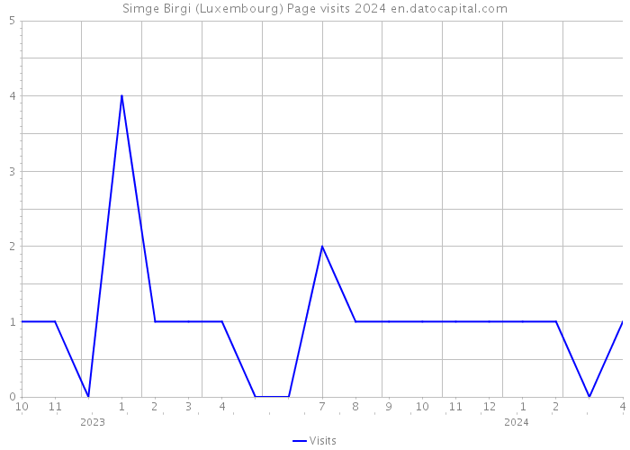 Simge Birgi (Luxembourg) Page visits 2024 