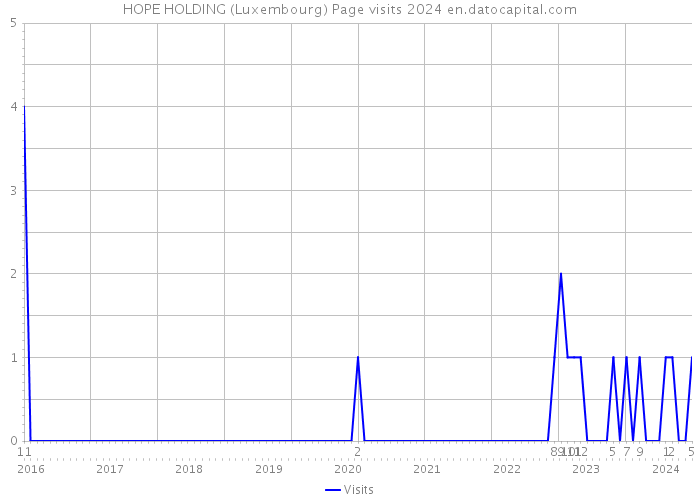HOPE HOLDING (Luxembourg) Page visits 2024 
