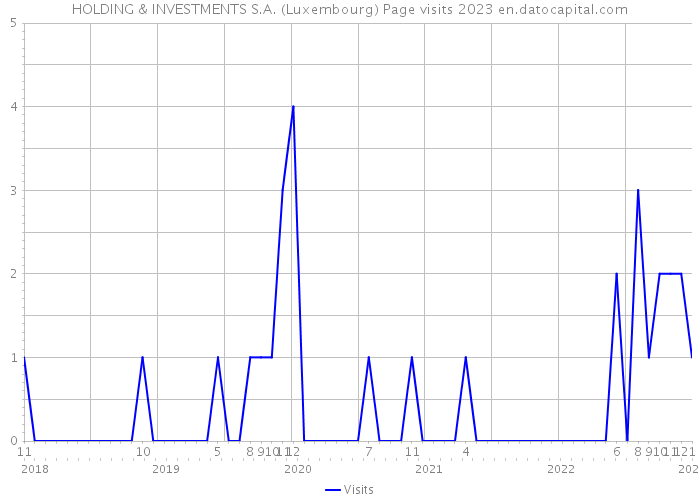HOLDING & INVESTMENTS S.A. (Luxembourg) Page visits 2023 