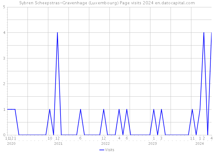 Sybren Scheepstras-Gravenhage (Luxembourg) Page visits 2024 