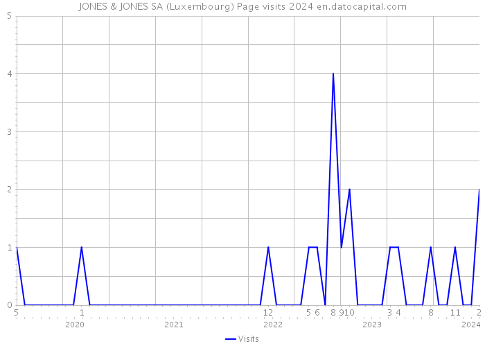 JONES & JONES SA (Luxembourg) Page visits 2024 