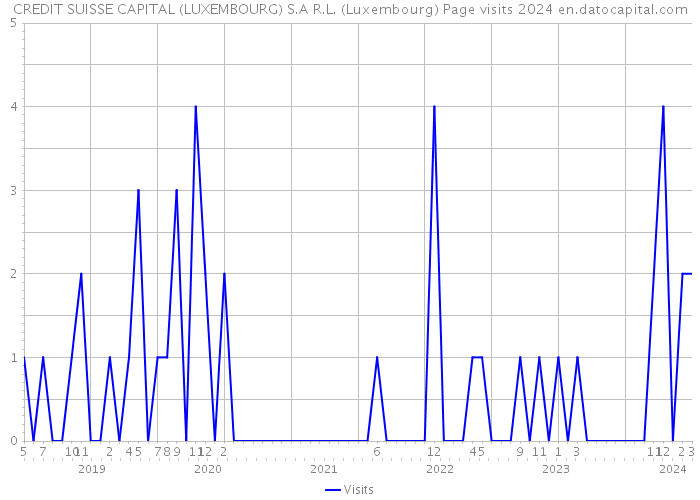 CREDIT SUISSE CAPITAL (LUXEMBOURG) S.A R.L. (Luxembourg) Page visits 2024 