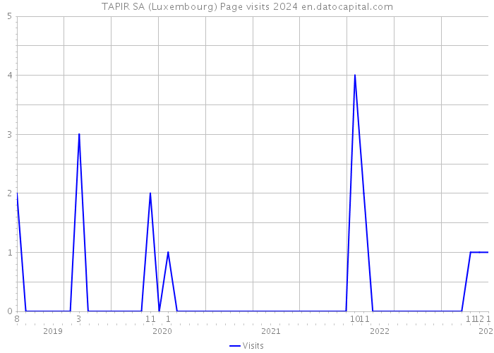 TAPIR SA (Luxembourg) Page visits 2024 