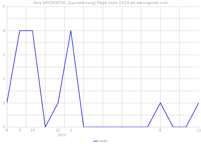 Ana ARIZANOVIC (Luxembourg) Page visits 2024 