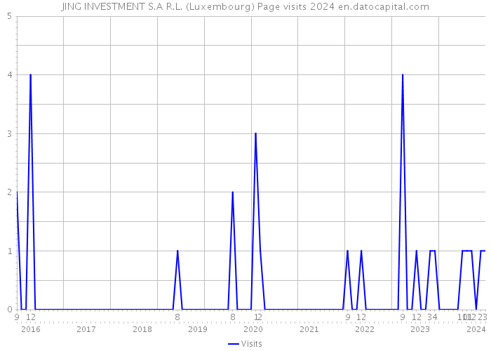 JING INVESTMENT S.A R.L. (Luxembourg) Page visits 2024 