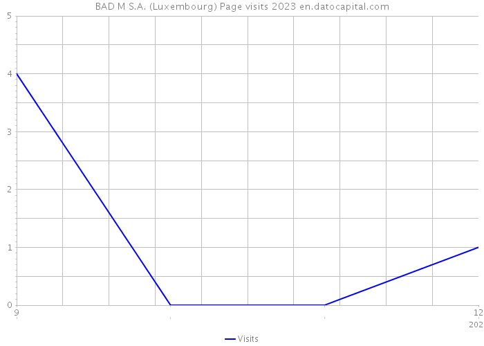BAD M S.A. (Luxembourg) Page visits 2023 