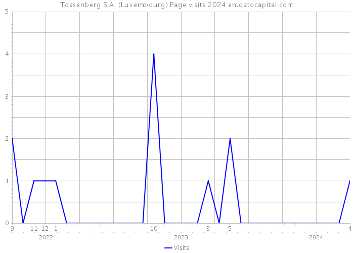Tossenberg S.A. (Luxembourg) Page visits 2024 