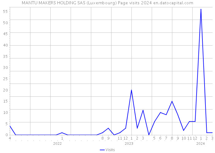 MANTU MAKERS HOLDING SAS (Luxembourg) Page visits 2024 