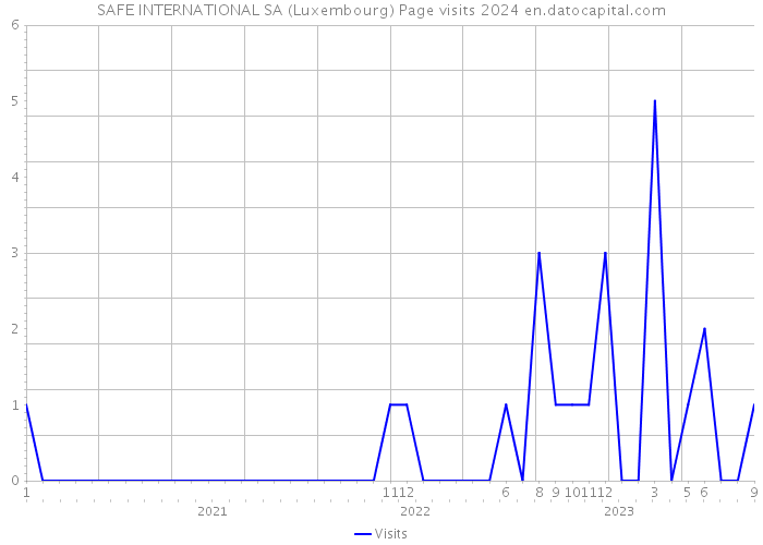 SAFE INTERNATIONAL SA (Luxembourg) Page visits 2024 