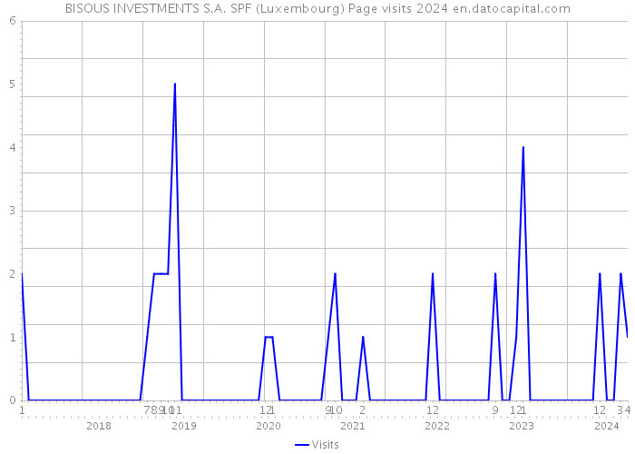 BISOUS INVESTMENTS S.A. SPF (Luxembourg) Page visits 2024 