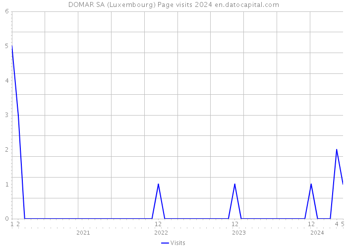 DOMAR SA (Luxembourg) Page visits 2024 