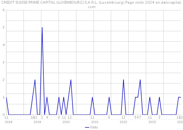 CREDIT SUISSE PRIME CAPITAL (LUXEMBOURG) S.A R.L. (Luxembourg) Page visits 2024 