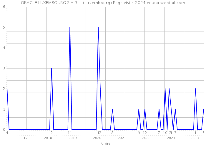 ORACLE LUXEMBOURG S.A R.L. (Luxembourg) Page visits 2024 