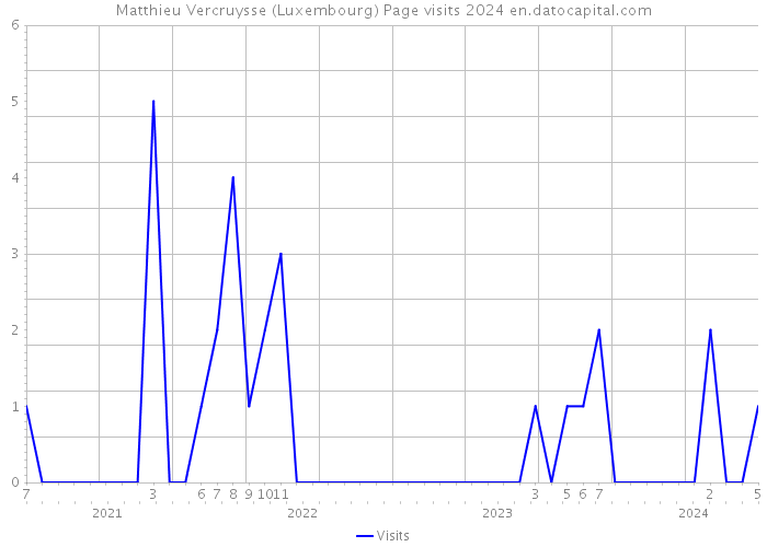 Matthieu Vercruysse (Luxembourg) Page visits 2024 
