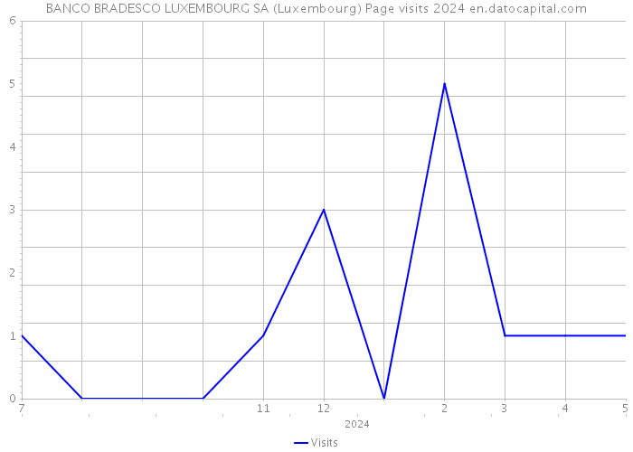 BANCO BRADESCO LUXEMBOURG SA (Luxembourg) Page visits 2024 