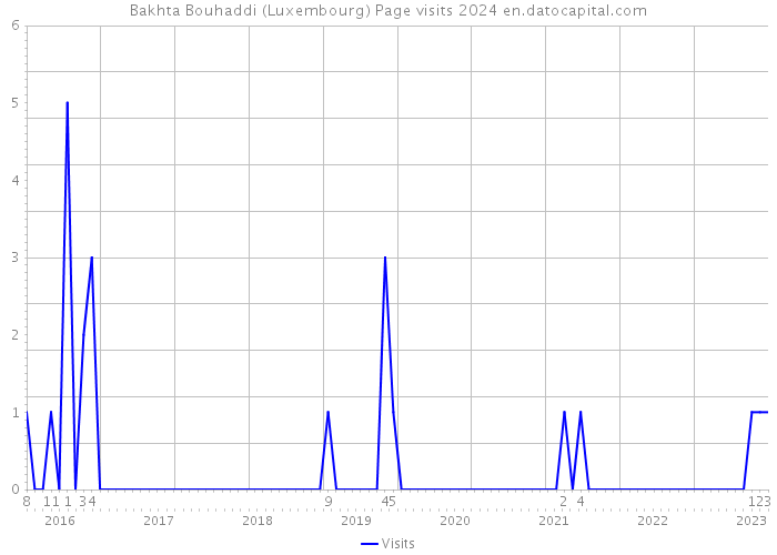 Bakhta Bouhaddi (Luxembourg) Page visits 2024 