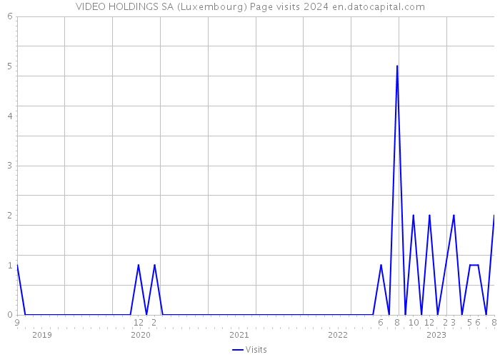 VIDEO HOLDINGS SA (Luxembourg) Page visits 2024 