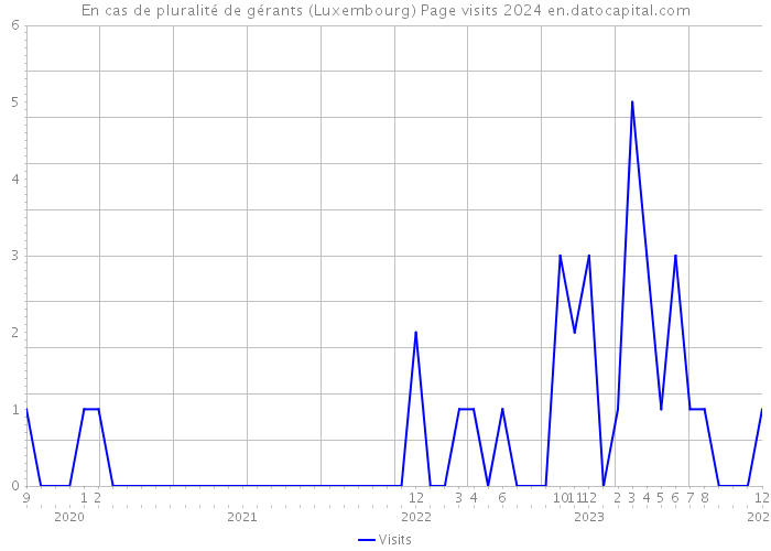 En cas de pluralité de gérants (Luxembourg) Page visits 2024 