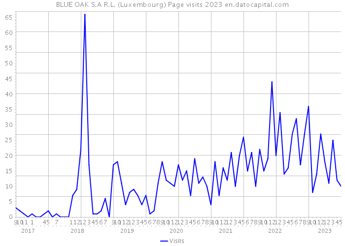 BLUE OAK S.A R.L. (Luxembourg) Page visits 2023 