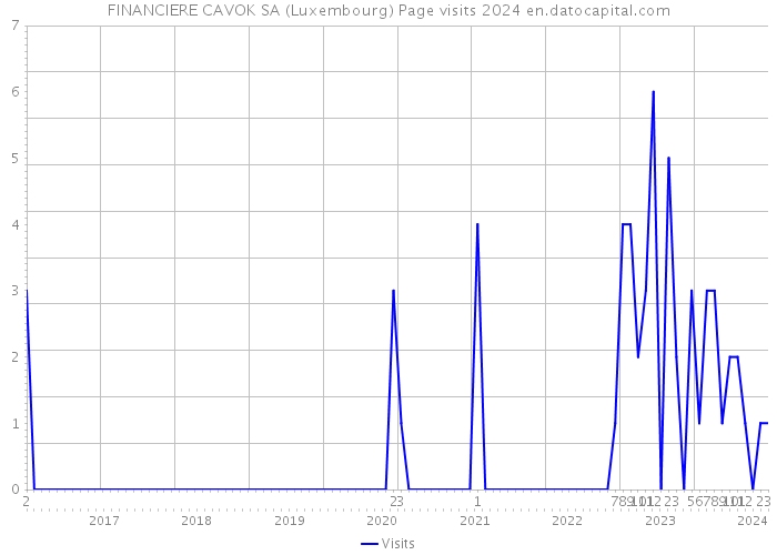 FINANCIERE CAVOK SA (Luxembourg) Page visits 2024 