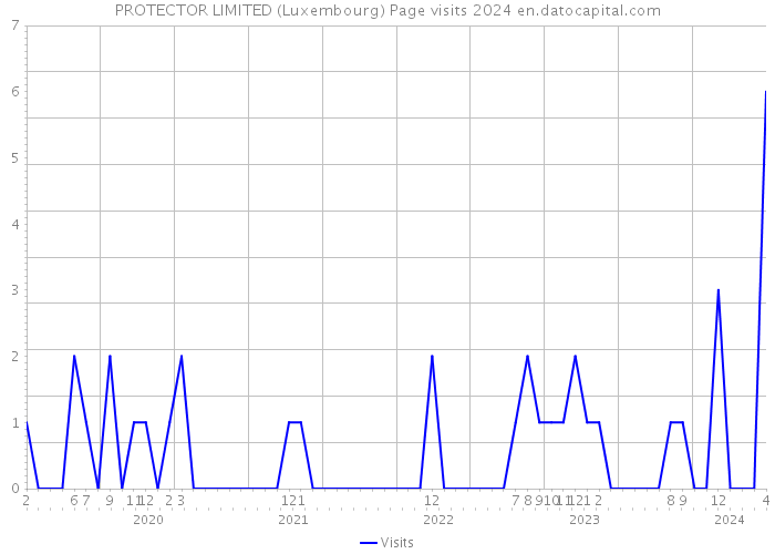 PROTECTOR LIMITED (Luxembourg) Page visits 2024 