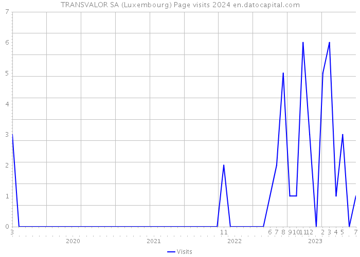 TRANSVALOR SA (Luxembourg) Page visits 2024 